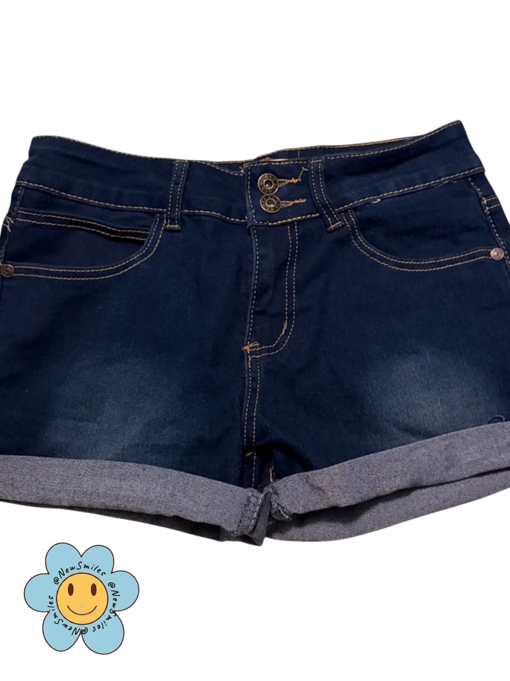 WAIMEA ~ Jean’s Shorts ~ Dark Indigo Denim ~ Rolled Cuff ~ 5 Pocket ~ NWOT